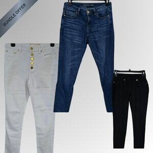 Michael Kors Women's Blue, White, and Black Jeans Bundle